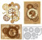 GLOBLELAND Time Gear Stanzformen Für Die Kartenherstellung Metallstanzungen Zahnräder Pfeilschlüssel Stanzformen Vorlagen Für Scrapbooking Tagebuch Prägung Papier Basteln Dekor