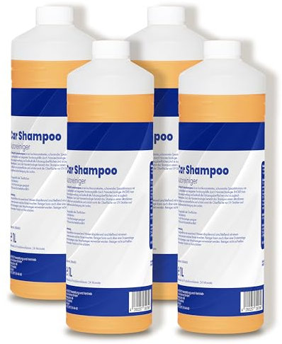 Mr. Perfect Shampoing concentré pour voiture dans une bouteille pratique de 4 x 1 l | Shampoing de voiture pour nettoyeur haute pression et stations de lavage | Nettoyant de voiture avec effet