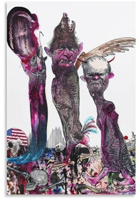 Hunter S Thompson Fear And Loathing In Las Vegas von Ralph Steadman, Kunstdrucke, Poster, Wandkunst, Poster, Drucke, Heimdekoration, Bild, Leinwand, Malerei, Poster, 30 x 45 cm