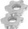 ULDIGI 1Pairs Dumbbell Nut Collar for Weight Lifting Barbell Locking Nut for Secure Plate Hold Easy Install for Chest and Arm Exercises Silver
