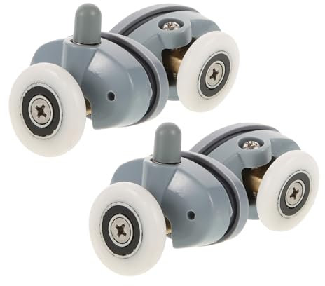 LIFKICH 4stücke Glastürrollen Für Duschtüren Ersatzrollen Für Schiebetüren Duschtürbeschläge Aus Hochwertigen Materialien Großes Flachrad-design Für Müheloses Gleiten