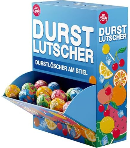 M' Candy Durstlöscher Hartkaramelle am Stiel, 100er Pack (100 x 12g)