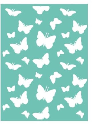 Butterflies Crfatelier Prägemappe, Schmetterlingsprägung für Scrapbooking und Basteln, kompatibel mit Sizzix Big Shot, Big Shot Plus, Revolution, 15 x 20 cm