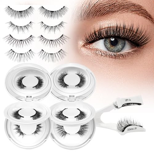 Higu Clace Cils Magnétiques - Aspect Naturel Sans Liner et Colle - Avec Applicateur (SET-4A)
