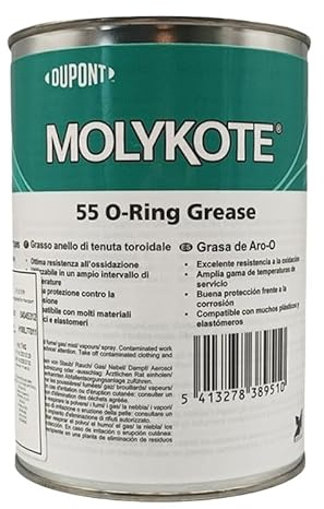 MOLYKOTE 55 Joint torique Graisse 1 kg 35,27 oz Lubrifiant silicone pour joints d'étanchéité Excellente résistance à l'oxydation et à la corrosion Large plage de températures d'utilisation