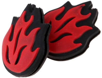 2Pcs Flame Shape Silicone Tennis String Dampener Tennis Racket Damper Shock Absorbers for Tennis Racket and String