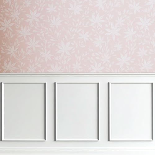Hungbak Kit de moulure d’accent prédécoupé de 40 cm x 61 cm, 2 ensembles de panneaux de bois debout préfabriqués à coller pour décoration intérieure, moulure de dossier de chaise prête à assembler