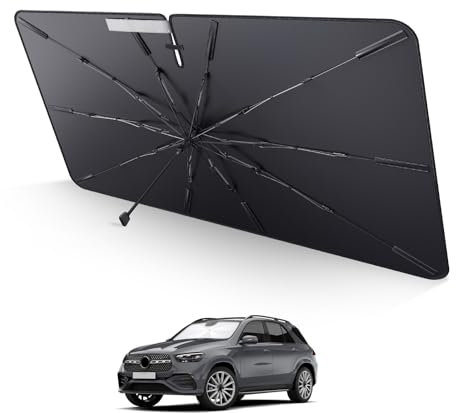 LUWU Parasol Coche Compatible con Mercedes Benz GLC X254 2023 2024 2025 Parasol para Parabrisas Delantero Plegable Protección UV Accesorios GLC X254
