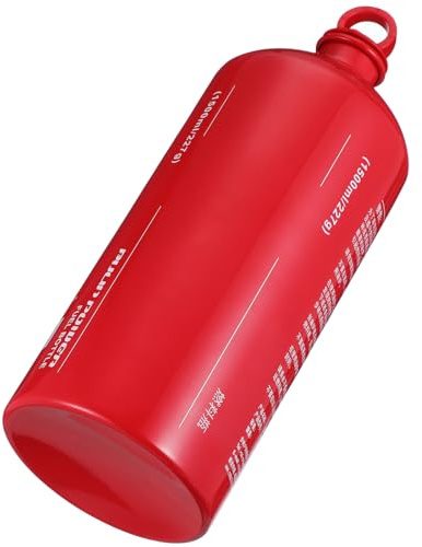 ABOOFAN 1500ml Aluminum Fuel Bottle Gas Container Motorcycle Reserve Gas Tank Petrol Can for Outdoor Camping Emergency Use