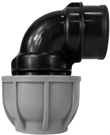 MYPURECORE MDPE Compression Fitting 20-50mm – Straight, Elbow, Tee, Stop End & Valve – BSP Threaded Water Pipe Connector – Leak-Proof Irrigation for Blue Pipe (Elbow 32mm x 1 bspf)