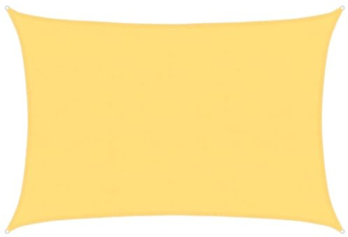 Sonnensegel, rechteckig, 90 % UV-Schutz, 160 g/m², Beige, 5 x 7 m, HDPE