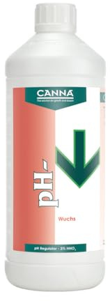 Canna pH- Wuchs 3 % 1 L - pH-Regulator für die Wachstumsphase - Zur Senkung des pH-Werts im Gießwasser - Für Hydrokultur, Indoor Grow & Garten - Präzise Dosierung, einfache Anwendung