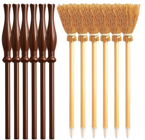 JazRvr 12 Stück Zauberstab Bleistifte, Luna Zauberstab Stifte, Multifunktional Bleistift Mitgebsel, Für Magische Themenpartys, Geschenke Halloween Deko, Schulbelohnungen