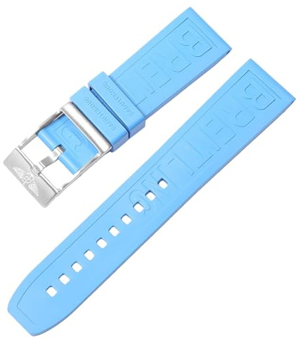 ROUHO Anti-Transpiration Silicone Poignet Montre Remplacement Sangle Montre Durable Caoutchouc Bracelet Montre pour Breitling Superocean Avenger