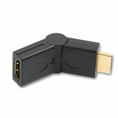 Cable-Tex HDMI SWIVEL CABLE ADAPTER RIGHT ANGLE 90-270 DEGREE M-F by Cable-Core