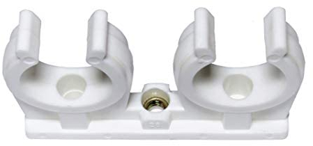 rohrfix-24 10 Stück Rohrschelle (28 mm) - Weiß