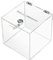 HMF 46919 Acryl Spendenbox mit Schloss | 15 x 15 x 15 cm | DIN A6 | Transparent