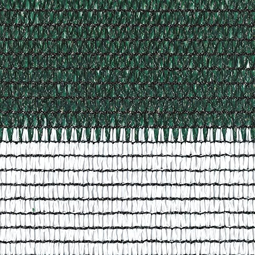 TENAX Filet Brise Vue Soleado Bicolor 2,00x5 m Blanc/Vert, Filet Tissé d'Occultation aux Rayures Horizontales