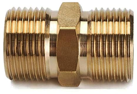 Stone Banks Metrischer M22 15 mm männlich auf M22 14 mm Außengewindeanschluss, Messing Hochdruckreiniger Adapter Schlauch zu Schlauchkupplung