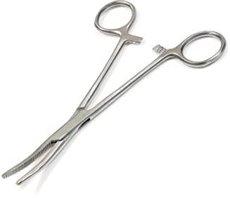 Panther Surgical Hakenentferner, Edelstahl, 15,2 cm, 20,3 cm, 25,4 cm, 30,5 cm, Hecht, Karpfen, Fliegen, Werkzeug, Angelzange (15,2 cm, gebogene Ausführung)