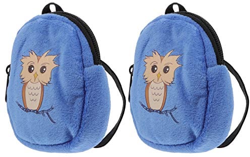 SOIMISS 2Pcs Eule Mädchen Puppe Rucksack Vorschule Kleinkind Cartoon Tier Rucksack Mini Plüsch Puppe Reißverschluss Schultasche