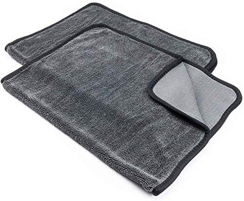 SOFTBATFY Premium Mikrofaser-Trockentuch, Shiny Bath Trockentuchsuper saugfähig, Twist Stapel Microfiber Tuch, Duschkabinen Tuch zum Wasser Abziehen in Dusche Bad (50 x 60cm 2 Stück)