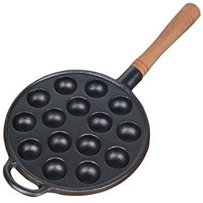 Takoyaki Grill 15-Loch Takoyaki Maker Octopus Ball Maschine Knödelpfanne Antihaft-Gusseisengrill