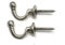 fiXte Ball End Curtain Tie Backs Screw in Hooks Available in Black, Brass, Chrome and Satin Chrome Finishes 40mm - Pack of 2 (Satin Chrome)