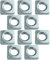 AERZETIX - C49620 - Set di 10 dadi quadrati M5 piatti profilo basso 8.0x2.7mm filettatura metrica femmina - in acciaio al carbonio - DIN 562