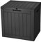 YITAHOME 118L Garden Storage Box Waterproof, Medium Outdoor Storage Box with Lid, Lockable Outdoor Resin Deck Boxes with Handles for Garden Tools Cushion Pillows Pool Supplies, 55 x 43 x 52cm, Black