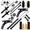 BESTPRICE 4x Gasdruck Stoßdämpfer Vorne und Hinten Federbein inkl. Domlager & Staubschutzsatz + 2x Koppelstange + 2x Spurstange + 2x Querlenker Vorne