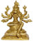 P.J.handicrafts Messingstatue von Vishnu Varaha Avatar Feminine Energy | The Ashta Bhuja Varahi Amman Gelb Größe - 11,4 cm