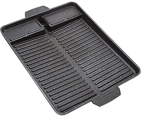 Tragbare koreanische BBQ Grillpfanne Antihaft-Grillplatte Butan Gaskocher Picknick Terrasse Strand Grilltablett