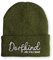 tshirtladen Dorfkind und stolz drauf Statement Wintermütze lustige Mütze für Damen und Herren, Farbe: Olive
