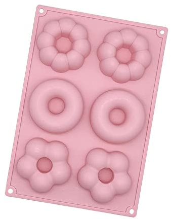 ZIAYAZIA Non Stick Safe Silicone Donut Baking Pan Silicone Bagel Baking Tray Doughnut Maker Moulds Silicone Donut Molds for Make Perfect Donut Cake Biscuit Bagels