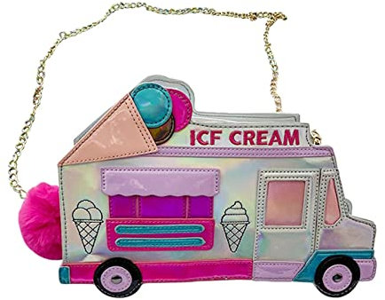 Harilla Eiscreme-Auto-Form-Umhängetasche, Urlaubstasche, Brieftasche, Mädchen, Schulranzen, Einkaufstasche, Handtasche, Cosplay-Damen-Kettenriemen-Taschen