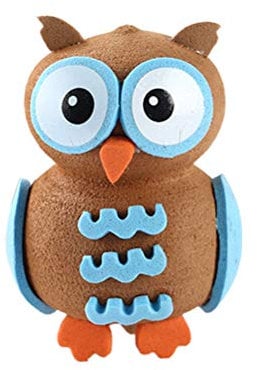 Keenso Car Owl Antenna Ball, Personalized Car Aerial Ball, Unique Decoration, Brown