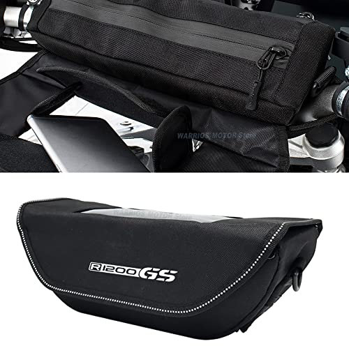 Wodpice Borsa da Manubrio per Moto per R1200GS,Custodia Impermeabile e Antipolvere, Borsa da Viaggio per Moto di Grande Capacità con Schermo Trasparente per S1000R F800GS F850GS R1200GS R1250GS ADV