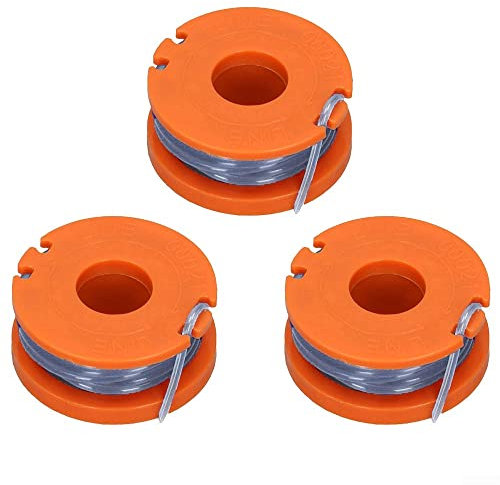 QOXEZY 3pcs Strimmer Spool & Line for SPARE GO for Argos McGregor MCT1825 Grass Trimmer Brush Cutter,Autofeed Spools Replacement Trimmer Refills
