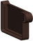 4Home&Garden | Einzelteile Dachrinnensystem RG 70 Typ 200 Fallrohr DN 60 | Kunststoff PVC Braun | Verbinder Stutzen Rinnenhalter (Endkappe Rechts)