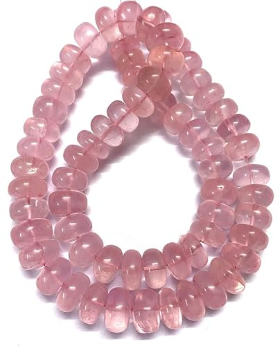 Natural ROSE QUARTZ Roundelle Smooth Beads 12-13 MM 20 inch long string jewelry making gemstone beads for necklace bracelet