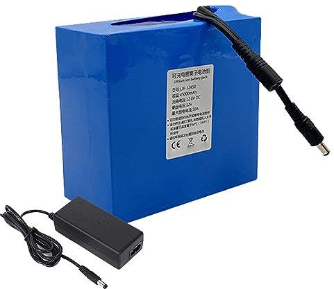 SSCYHT DC 12V Rechargeable Li-Ion Battery 12 Volts Lithium Battery Pack for 12V Power Device Portable Polymer Lithium Battery with Charger,12V45000MAh