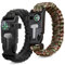 ZSMJAER 2 Pezzi Paracord Bracciale,Braccialetto Multifunzionale Della Corda Dell'ombrello,Con Flint,Bussola,Coltello,Fischio,Braccialetto Sopravvivenza per le Attività all'aperto (Nero Marrone)