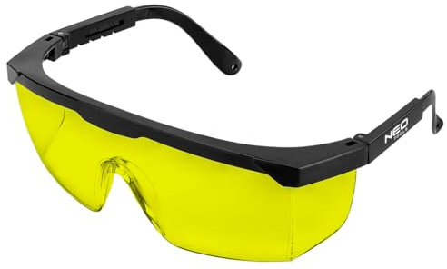 NEO TOOLS Schutzbrille, EN166 EN170 EN172, Sicherheits-Überbrille | Kratzfest verstellbare Bügel Sicherheitsbrille, Augenschutzbrille Sicherheitsbrille Laborbrille kratzfeste Linsen