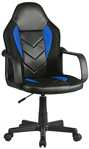 AKORD | Chaise Gaming Ergonomique pour Enfants F4G FG-C18 | Siège Réglable en Hauteur | Fauteuil avec Accoudoirs | Gaming Chair | Pivotant | Charge Maximale: 110 kg | Bleu