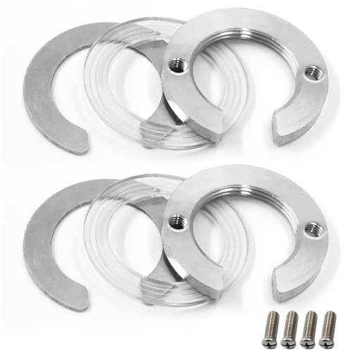 PHITUODA Set di 2 dadi di fissaggio per rubinetto da cucina, 31 mm, tipo C, tappo di bloccaggio per rubinetto da cucina, bagno, fissaggio (acciaio inossidabile)