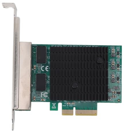 PCIe Gigabit Netzwerkkarte, 4 Port 2,5 G Ethernet Adapter, Hochgeschwindigkeitsübertragung, Multi Port Design, Breite Kompatibilität mit Hardware ECC CRC, für Desktop PC,