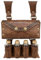 HiiFeuer Mittelalterliche Alchemie Kunstleder Gürteltasche mit 4 Kork Zaubertrank Fläschchen, Fantasy Wizard Hüfttasche Side Pack für Halloween (Hellbraun A)