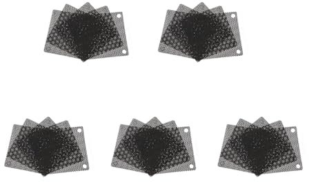 5PCS PVC Fan Dust Filter PC Dustproof For Case Cuttable Computer Mesh Cover 50mm Computer Dust Filters Fan Filter Grills Metal Frame Fans Computer Case Fan Holes Screens Radiator Screw Cut The
