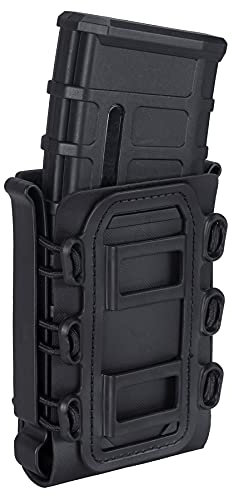 IDOGEAR Pochettes de Chargeur de Fusil Mag Pochettes 5,56 mm 7,62 mm Porte-chargeur Universel à coque souple Molle pour Magainzes M4 AR15 M16 AK (Black)